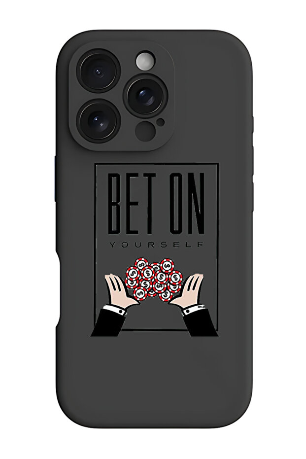 iPhone 16 Pro Max Black Protective Liquid Silicone Shockproof Case - Bet on yourself
