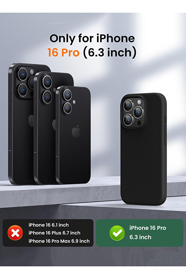 غطاء حماية سيليكون سائل مقاوم للصدمات لهاتف iPhone 16 Pro أسود - Einstein - 6