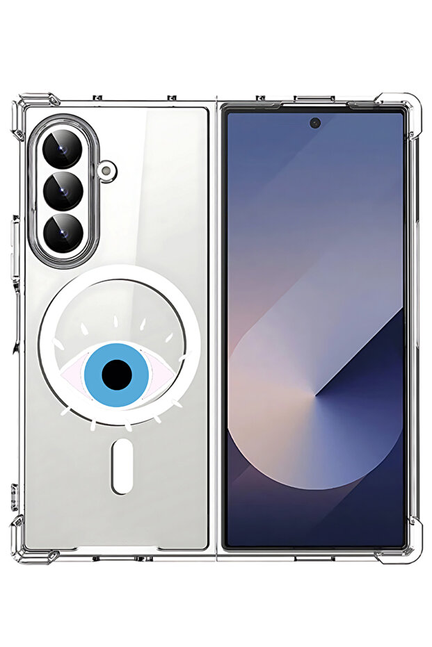 Case for Samsung Galaxy Z Fold 7 Compatible with MagSafe, Shockproof Phone Cover Eye
