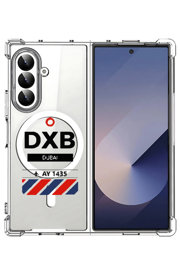 Case for Samsung Galaxy Z Fold 7 Compatible with MagSafe, Shockproof Phone Cover DXB Airport