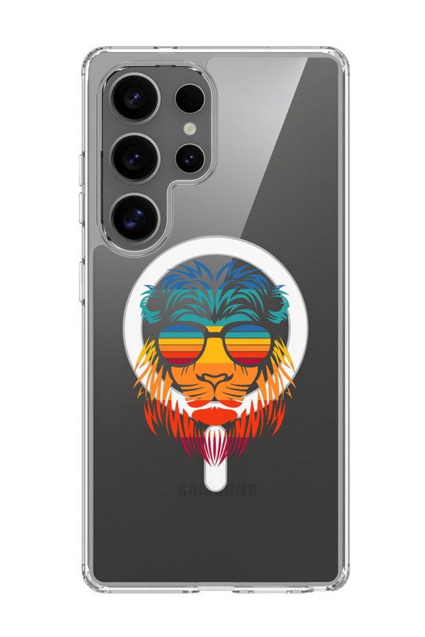 Case for Samsung Galaxy S25 Ultra 6.9-inch Compatible with MagSafe, Shockproof Phone Cover lion