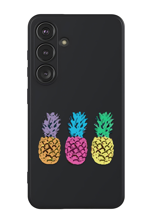 Protective Liquid Silicone Shockproof Case For Samsung Galaxy S25 (Black) - pineapple
