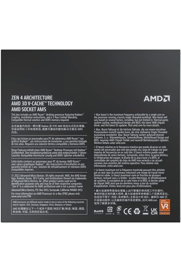 Ryzen 7 7800X3D Desktop Processor - 4