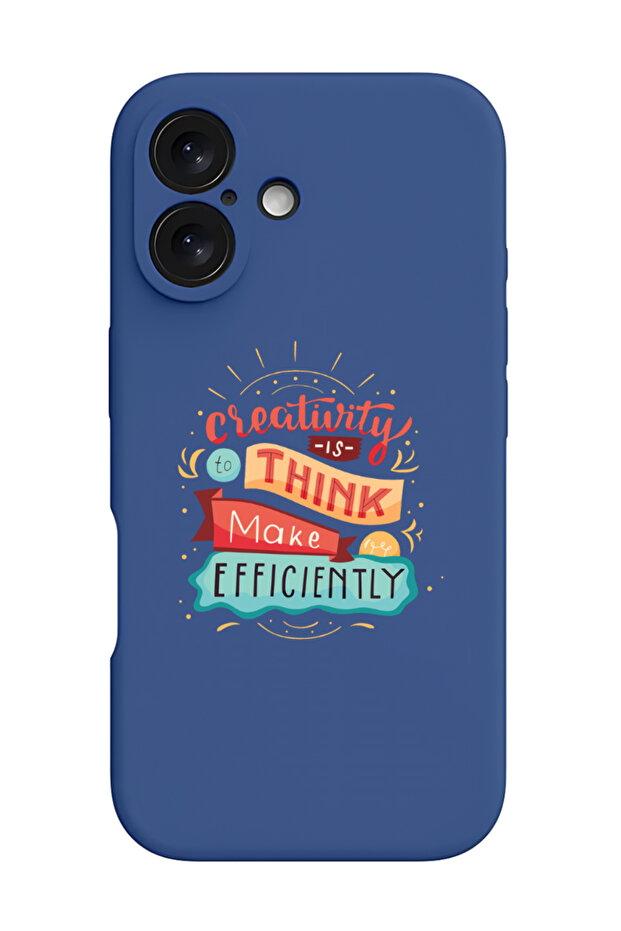 غطاء حماية سيليكون سائل مقاوم للصدمات لجهاز iPhone 16 Plus باللون الأزرق - إبداع - 1