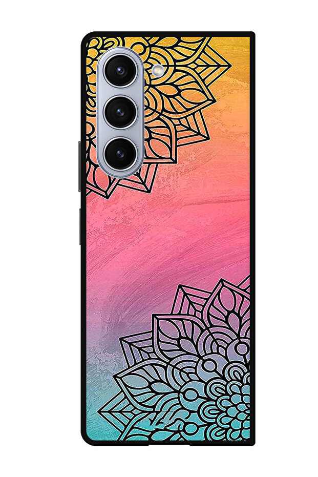 Protective Case Anti Scratch Shock Proof Cover For Samsung Galaxy Z Fold 5 Top & Bottom Flower