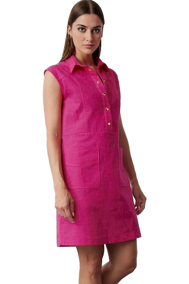 Women's Linen Look Mini Dress Cotton Casual Chicness Weekend Summer Essential