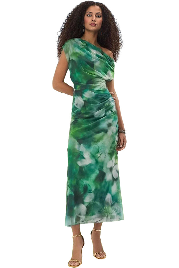 Women's Midi Length Evening Dress Multi-Pattern Knitted Tulle Comfortable and Stylish Design Is Indispensable in Summer