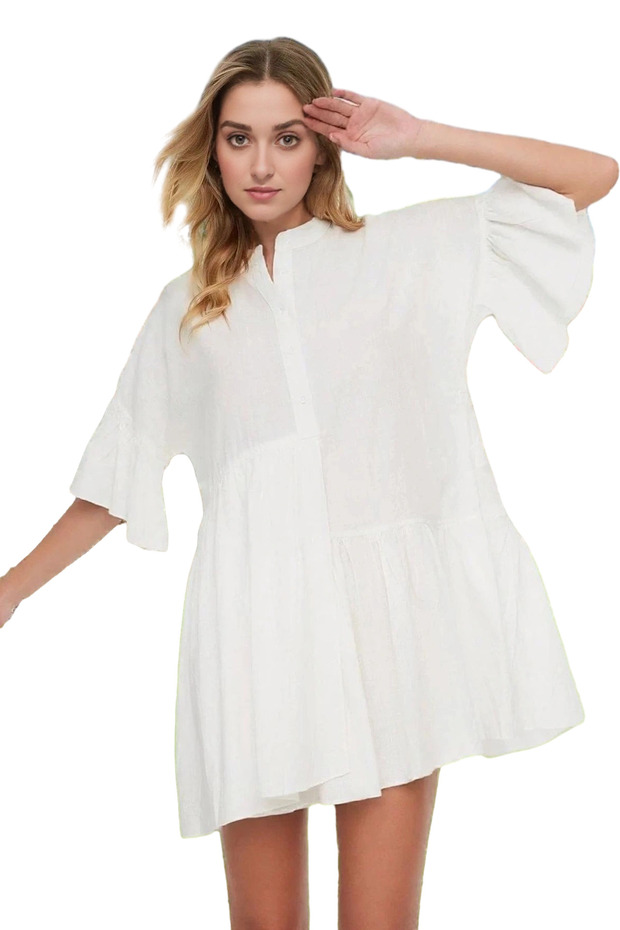 Women's Mini Beach Dress Cotton Wide Fit Summer Outfit Daily Use Quality Material