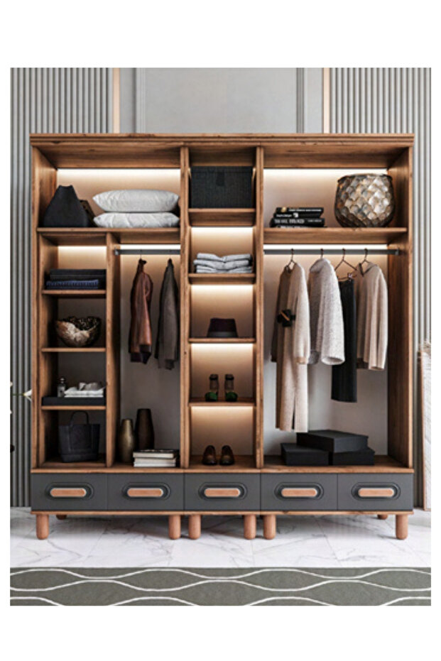 Otto 5 Kapılı Dolap / %100 MDF - 3