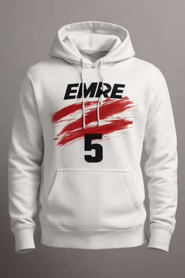Emre Belözoğlu Number 5 Turkey National Team Legend Footballer Design Hooded Sweatshirt Hoodie
