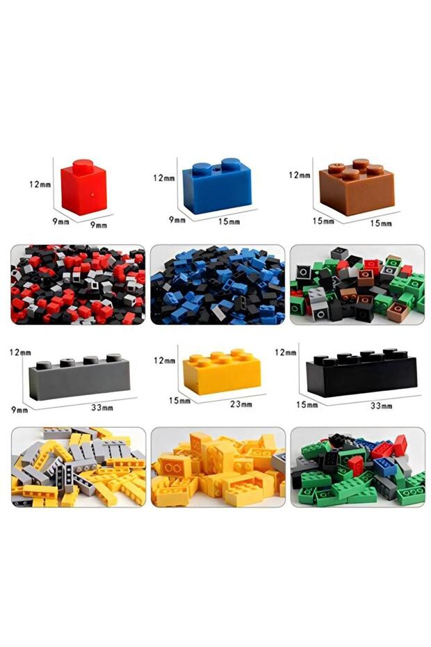 1000 Pieces Building Blocks Set MOC Building Blocks Starter Set Children's Building Blocks Toy Box - 7