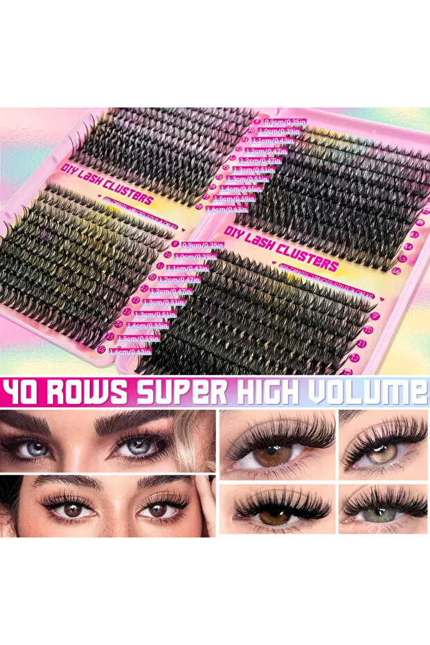 800 Adet Karışık Uzunluklu 30D 40D 50D 60D 80D Takma Kirpik Demetleri - 4