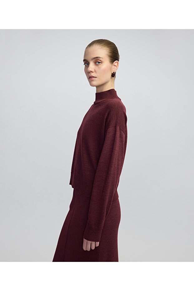 Yüksek yaka basic triko - 5