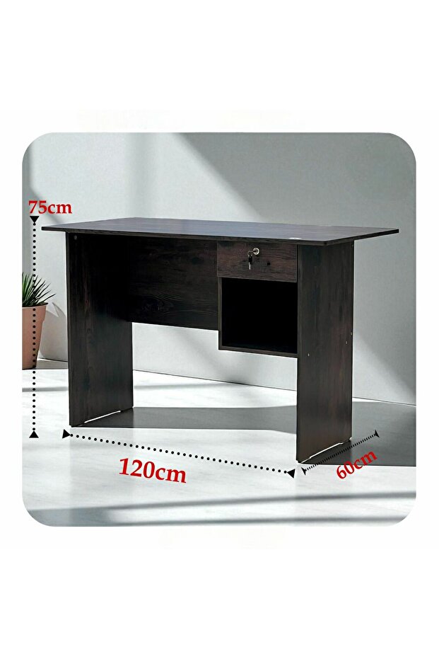 طاولة مكتب بني محروق K24-38 - 1