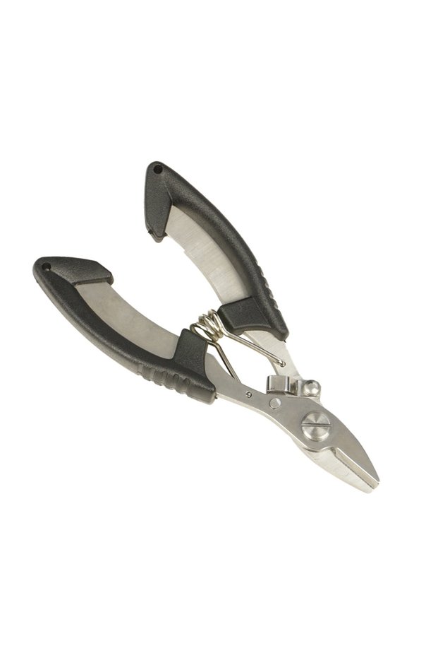 black Stainless Steel Fishing Scissors - Heavy Duty Tackle Tool with Pouch 3 Color Opt