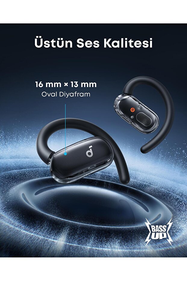 Soundcore V40i Open-Ear Bluetooth Kulaklık - IP55 - 21 Saat Oynatma - Bluetooth 5.4 - Siyah - A3878 - 6