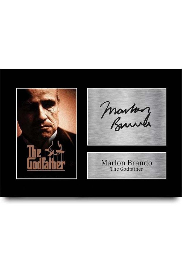 Marlon Brando Signed A4 Printed Autograph The Godfather Print Photo Picture Display