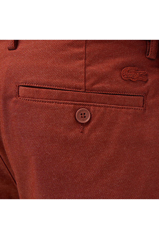 Erkek Slim Fit Kahverengi Bermuda Şort - 5