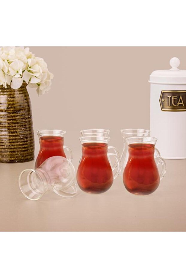 Chef Star Borosilikat Cam 6'lı Çay Bardağı - Şeffaf - 1