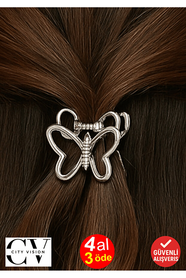 Silver Color Butterfly Latch Buckle 4 cm Small Size - Stylish and Durable
