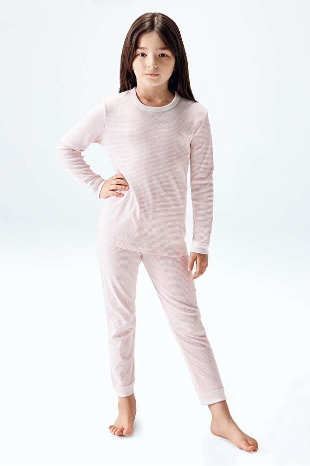 Devojčički set pidžama roze boje - 1