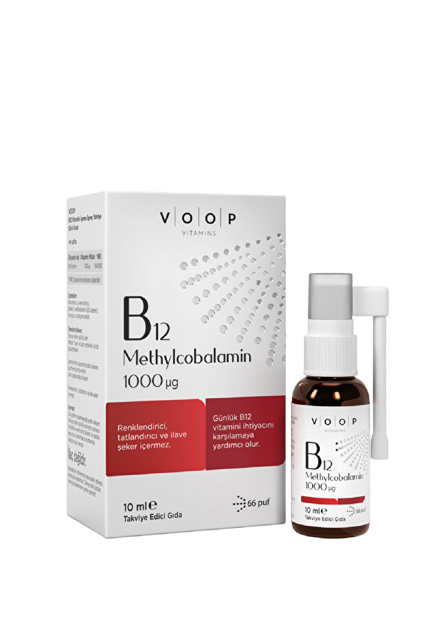 Vitamin B12 Methylcobalamin | 1000 µg (mikro gram) Sprey-Damla - 10 ml - 2