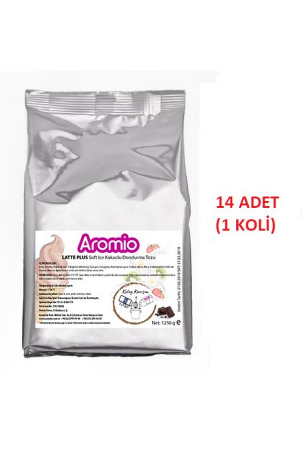 14 Adet (1 KOLİ) Kakaolu Soft Dondurma Tozu Latte Plus (SÜT İLE YAPILIR) 1.250gr - 5