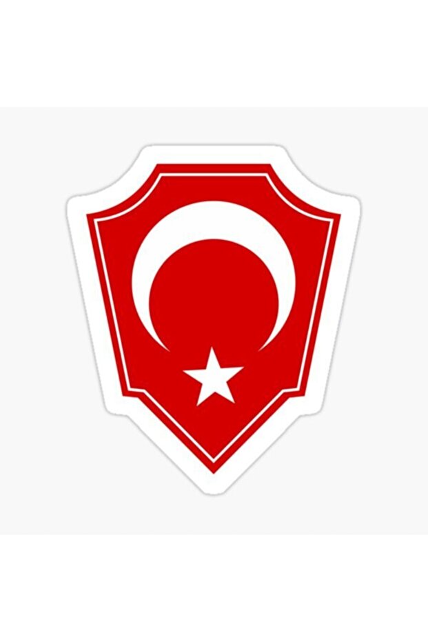 Turkish Flag Coat of Arms Logo Sticker 16cm 2 Pieces