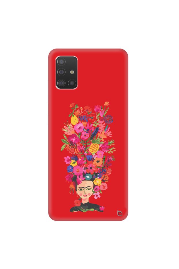 Samsung Galaxy A51 Colorful Flower Patterned Silicone Case with Velvet Inside