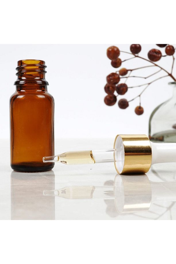 20ml - Amber Damlalıklı Kahverengi Cam Şişe - (10 ADET) - 3
