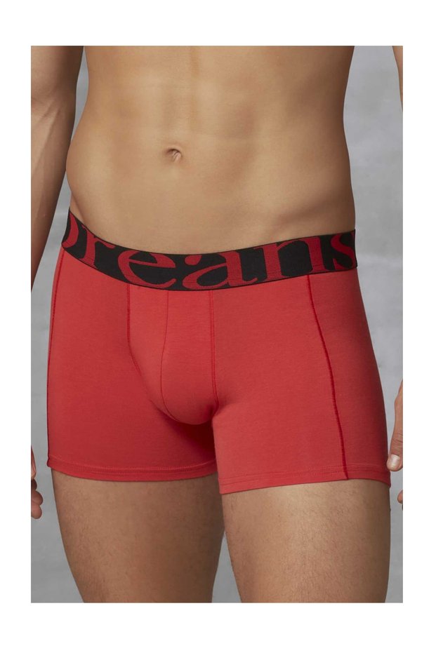 Men's Modal Pouched Regular Leg Red Boxer C7T7N7O1