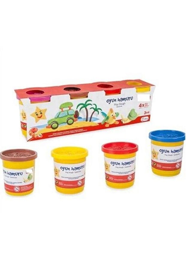 مجموعة صلصال لتطوير الذكاء والمهارة مكونة من 4 قطع - 1