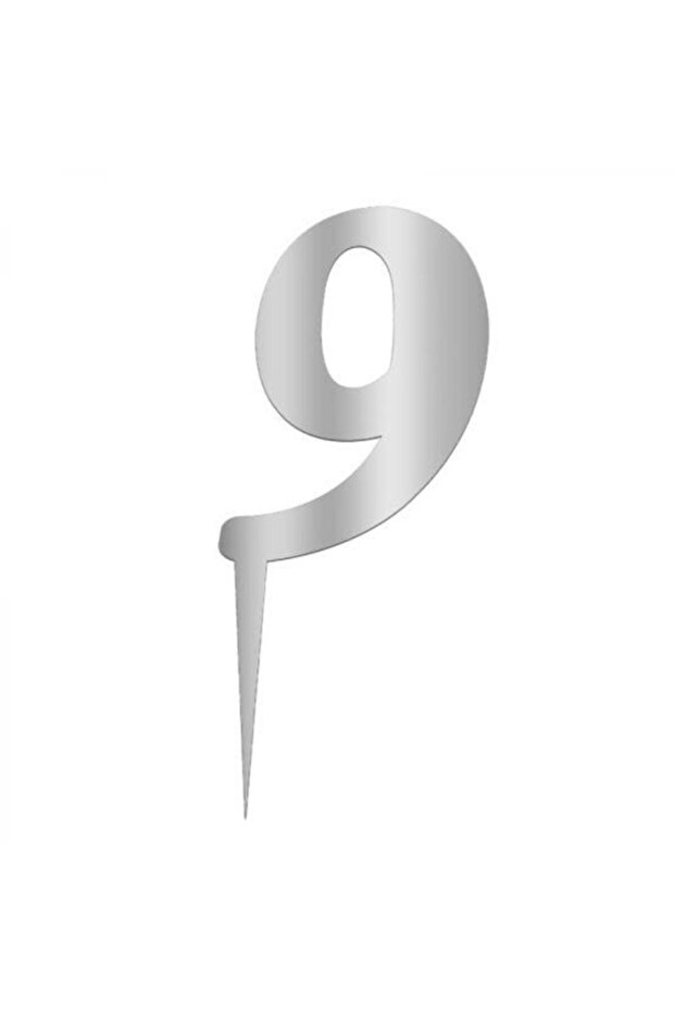 سطح الكيك شبكي لامع رقم فضي 7 سم