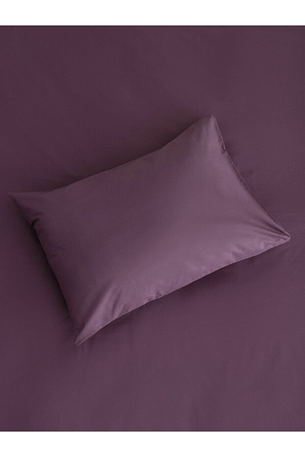 Double Cotton Ranforce Elasticless Duvet Cover Set 200x220 - Dried Rose