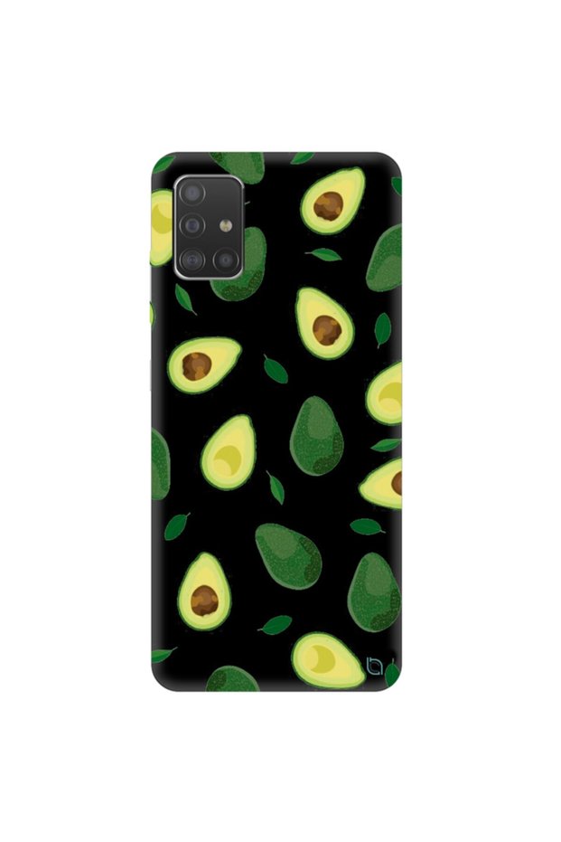 Samsung Galaxy A51 Colorful Avocado Patterned Silicone Case with Velvet Inside