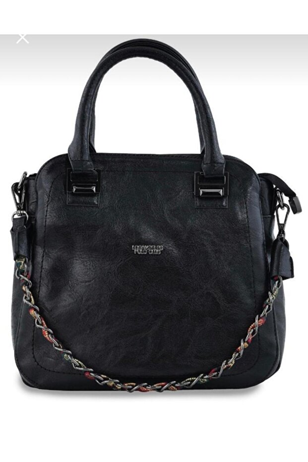 Atabey Bag Three Compartment Hand & Shoulder Bag with Chain Accessories