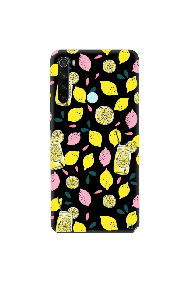 Xiaomi Redmi Note 8 Colorful Lemonade Patterned Silicone Case with Velvet Inside