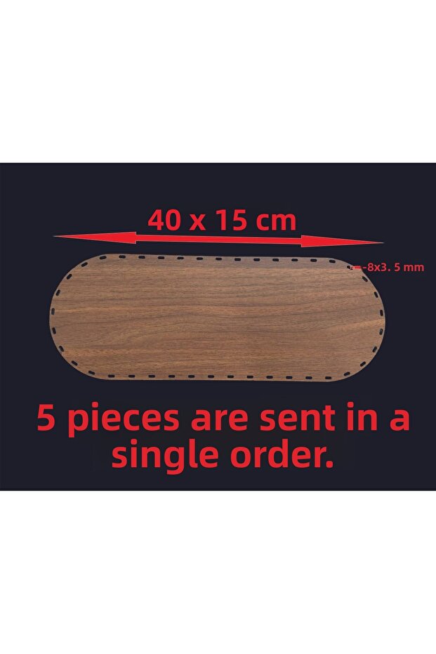 Wooden Walnut 40X15 cm Basket Bamboo Tray Knitting Plate Supla Perforated Base Crochet Handwork Basket Base