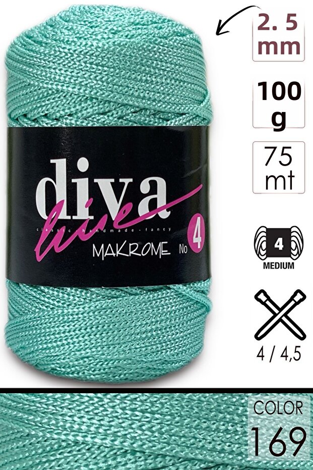 خيط مكرامية ديفا سميك (رقم: 4) 169 نعناع - 1