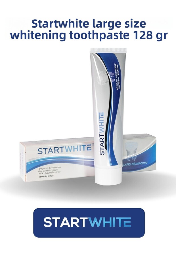 معجون أسنان مبيض كبير الحجم 128 جرام × 3 - 3