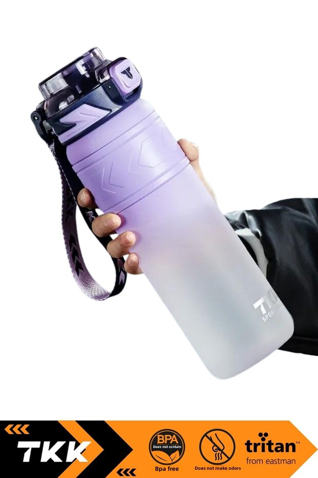 New Collection 800ml Soft-Touch Tritan Water Flask - Double Colors, With/Without Straw - 1