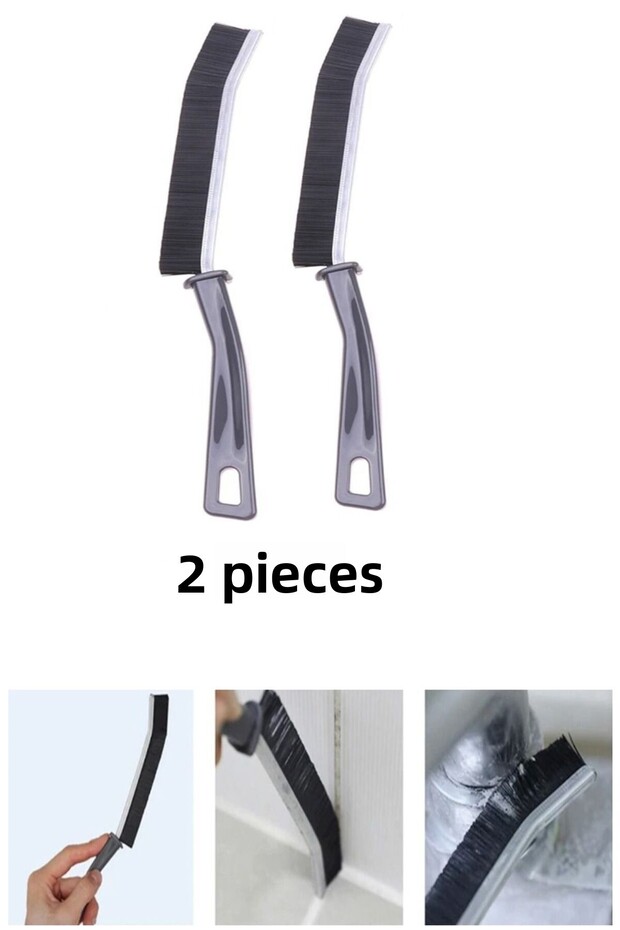 2 Pieces Multi-Purpose Fine Cleaning Brush Grout Brush Bathroom Kitchen Sink Detail Cleaning Brush