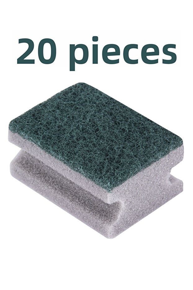 Pack of 20 Corrugated Gray Economical Nail Protection Dish Sponges