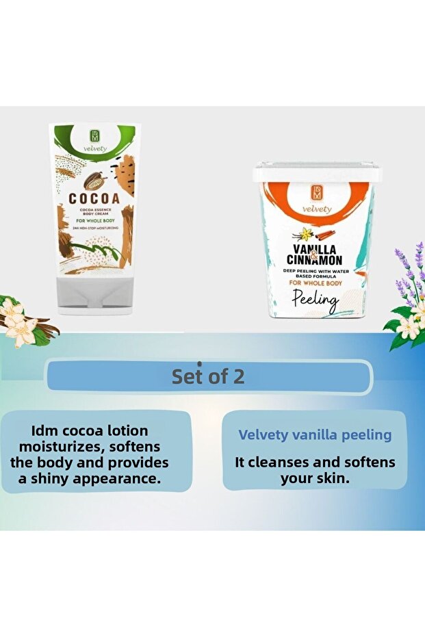 كريم الجسم بالشوكولاتة وفانيليا مقشرة IDM VELVETY