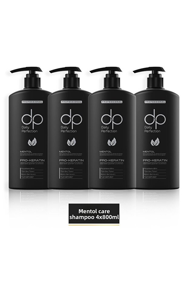 Menthol Shampoo - 800 ml X 4 Pieces - 1