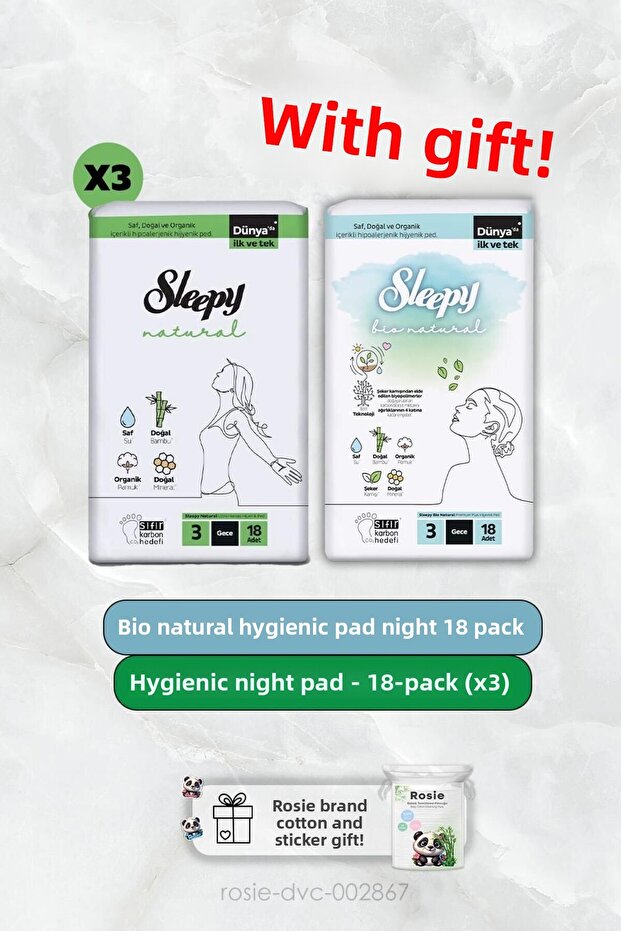 18' Bio Natural Hygienic Night and Ultra Sensitive Rosie Gift
