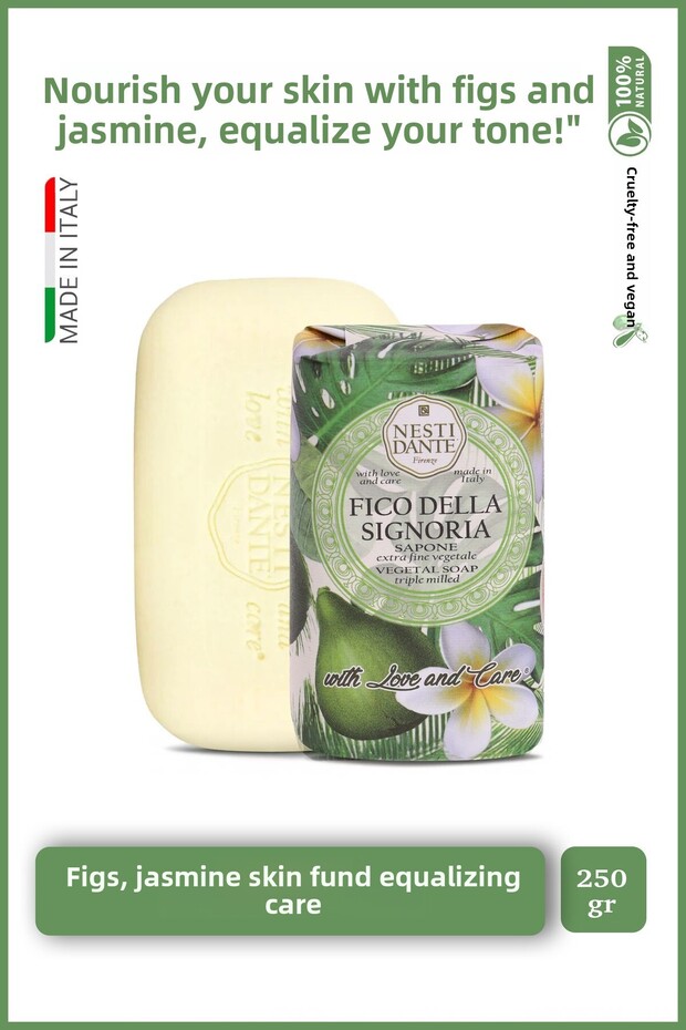 With Love and Care Fico Della Signoria Solid Soap 250Gr | Skin Tone Equalizer | Yasemin