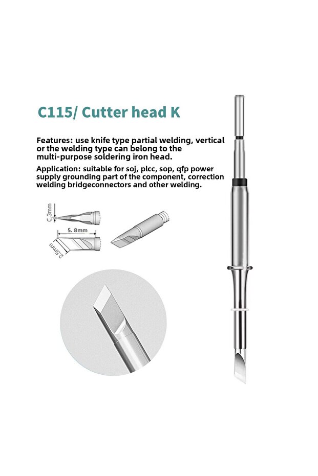 HZY C115 I/IS/K Universal C115 Series Soldering Iron Tip Replacement Head Rapid Warming Soldering... - 3