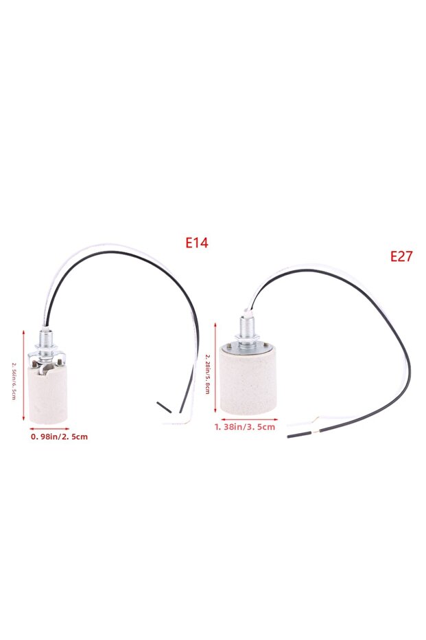 E14/E27 Ceramic Screw Lamp Holder LED Light Heat Resistant Adapter Home Use Round Socket For Bulb... - 7