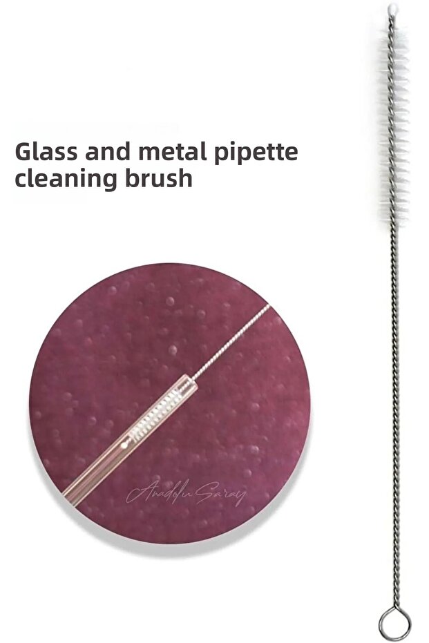 Practical Glass and Metal Chrome Straw Cleaning Brush | Pipette Cleaning Brush - 5Pcs
